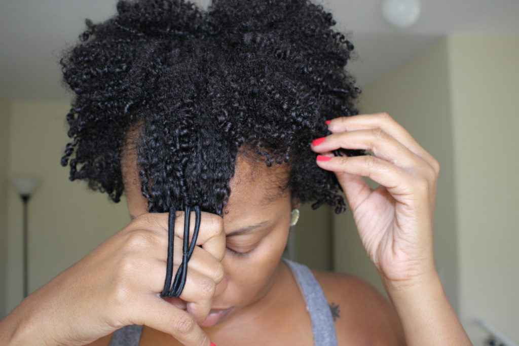 The little in jen that could blog, natural hair, curly hair, stretched curly hair, How to Preserve Wash and Go Overnight/ Stretch a Wash and Go (For short hair)